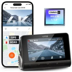 Kamera samochodowa 70mai A810 4K + tylna kamera RC12 | Zestaw przód + tył GPS WiFi